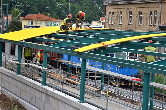 Výstavba nové elezniní zastávka Praha-Podbaba