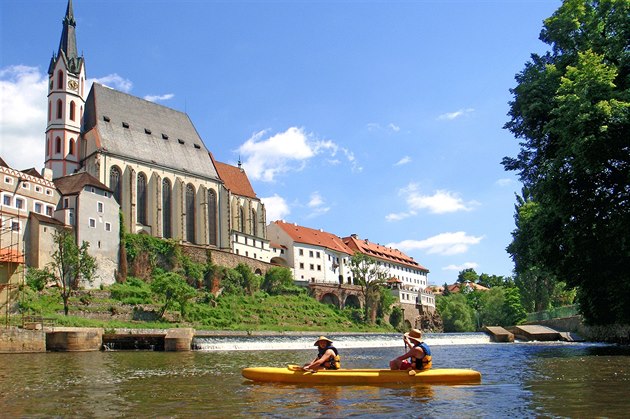 �eský Krumlov, pod jezem u kostela sv. Víta