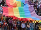 Pochod Prague Pride na echov most (16. ervence 2014)