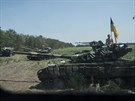 Ukrajintí vojáci v Doncké oblasti (14. ervence 2014)