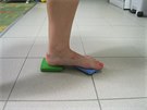 Píklad pozice nohy pi cviení na propriofootech