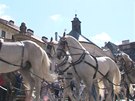 Prvod kladrubských koní do hradní jízdárny