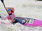 tpánka Hilgertová ve finále Svtového poháru ve vodním slalomu v Augsburgu...