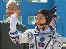 První a zatím jediná jihokorejská kosmonautka Yi Soyeonová se loučí před...