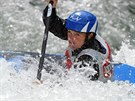 Kateina Hoková na finálovém závodu SP ve vodním slalomu