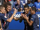 Oslava gólu v podání hrá Paris St. Germain