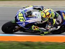 Valentino Rossi na trati Velké ceny Brna silniních motocykl ve tíd MotoGP