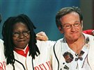 Billy Crystal, Whoopi Goldbergová a Robin Williams v roce 1998
