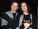 Robin Williams, jeho druhá manelka Marsha a dcera Zelda (New York, 13....