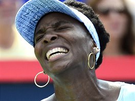 EMOCE. Americk tenistka Venus Williams prov finle turnaje v Montrealu...