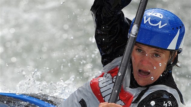 Kateina Hokov na finlovm zvodu SP ve vodnm slalomu v Augsburgu