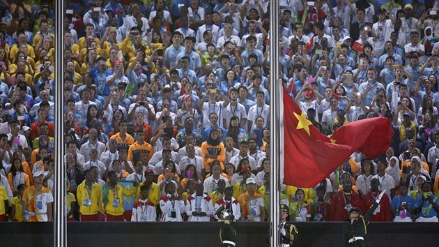 Zahajovac ceremonil olympijskch her mldee v Nankingu se poadatelm povedl.