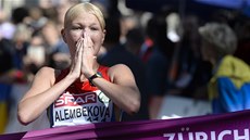 Ruska Elmira Alembekovová vyhrála na ME v Curychu chodecký závod na 20
