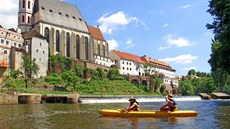 �eský Krumlov, pod jezem u kostela sv. Víta