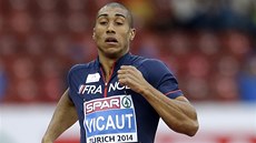 Francouzský sprinter Jimmy Vicaut na ME v Curychu v rozb�hu na 100 metr�.