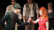 Zkou�ka p�ipravovaného muzikálu Divá Bára v budov� Nového divadla. V hlavní...