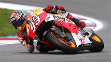 Marc Márquez na trati Velké ceny Brna silniních motocykl ve tíd MotoGP