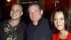 Robin Williams, jeho druhá manelka Marsha a syn Zach z prvního manelství (New...