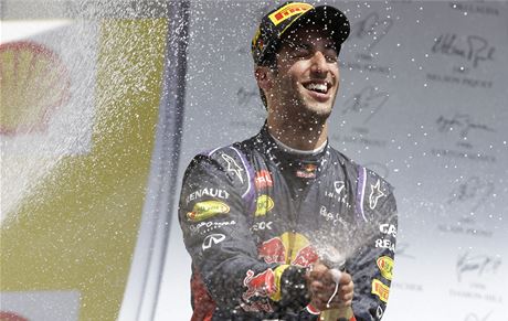 Daniel Ricciardo na stupních vítz