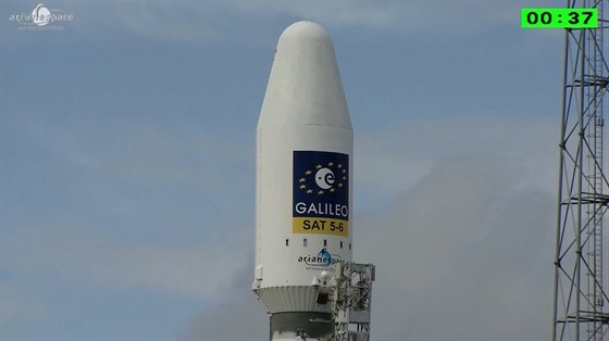 Horní ást rakety Sojuz ST-B, kde se ukrývají dv druice systému Galileo.