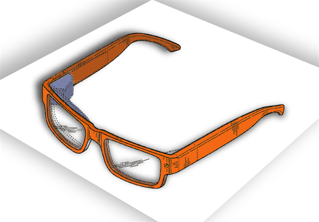 Google si patentoval neviditelné brýle Google Glass. Ukrývají projektor -  iDNES.cz