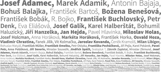 Seznam regionálních autor�, které zájemci najdou ve Zlínské literární tr�nici.