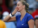 eská tenistka Petra Kvitová posílá po postupu do 3. kola US Open divákm...