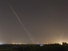 Rakety vypálené z Pásma Gazy (19. srpna 2014).
