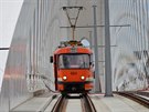 První tramvaj na Trojském most