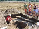 Archeologové na vykopávkách v Pustjov poádali také den otevených dveí.
