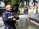 Brněnská městská policie a hasiči se přidali k výzvě Ice Bucket Challenge. Hned...