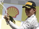 SPRKA AMPASKÉHO. Nico Rosberg po druhém míst ve Velké cen Belgie formule 1.