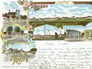 Pohlednice z konce 19.století s motivy obce Kukleny, dnes souásti Hradce...