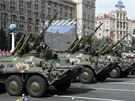 V Kyjev se sklaví nezávislost a armáda uspoádala mohutnou vojenskou pehlídku