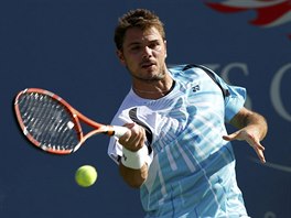 Stan Wawrinka v zpase 1. kola US Open s Jim Veselm