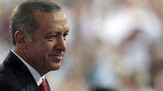 Nový turecký prezident Recep Tayyip Erdogan na sjezdu AKP (27. srpna 2014).