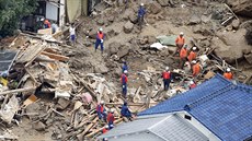 Tragické sesuvy pdy v japonské Hiroim.