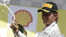 SPRKA AMPASKÉHO. Nico Rosberg po druhém míst ve Velké cen Belgie formule 1.