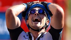 Radost německého cyklisty Johna Degenkolba po triumfu v etapě Vuelty.