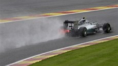 Nico Rosberg během kvalifikace na VC Belgie formule 1