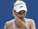 Dánská tenistka Caroline Wozniacká usiluje na US Open o postup do tvrtfinále.