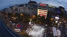 Momentka z turnaje Svtové série basketbalist 3x3, který se uskutenil v Praze...