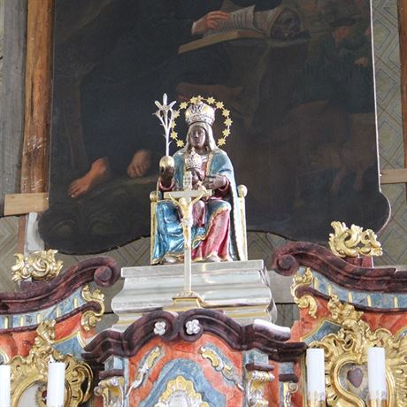 Vzácný oltá v kostele sv. Jiljí pod hradem Bezdz.