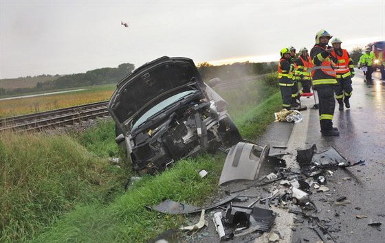 Váná dopravní nehoda na tahu Brno - Uherské Hradit (31. srpna 2014).