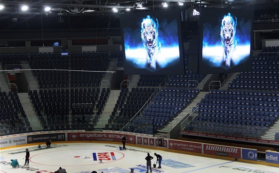 Tipsport arena v Liberci se chystá na start nové extraligové sezony. 