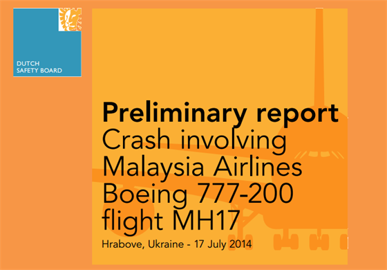 Předběžná zpráva vyšetřování pádu letu MH17
