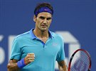 výcarský tenista Roger Federer hraje ve 3. kole US Open.