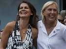 ZASNOUBENY. Legendární tenistka Martina Navrátilová pi US Open poádala o ruku...