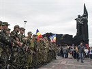 Prorutí separatisté v Doncku oslavovali obránce Doncku proti nacismu za...