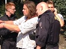 Policisté na Karlov námstí v Praze honili mue v ukradené dodávce (4.9.2014)